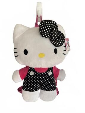 NWT Hello Kitty Plush Backpack with Polka Dot Outfit